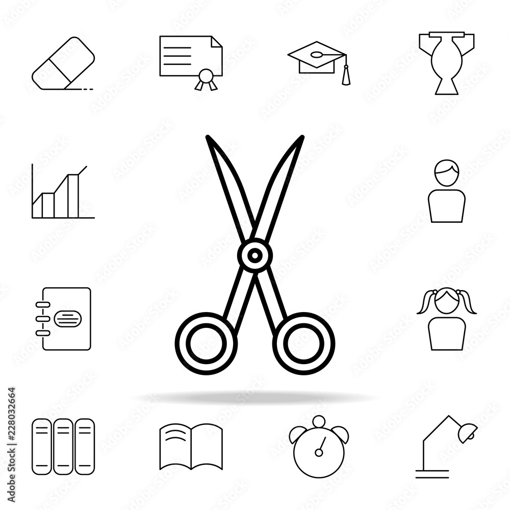 Poster scissors icon. education icons universal set for web and mobile