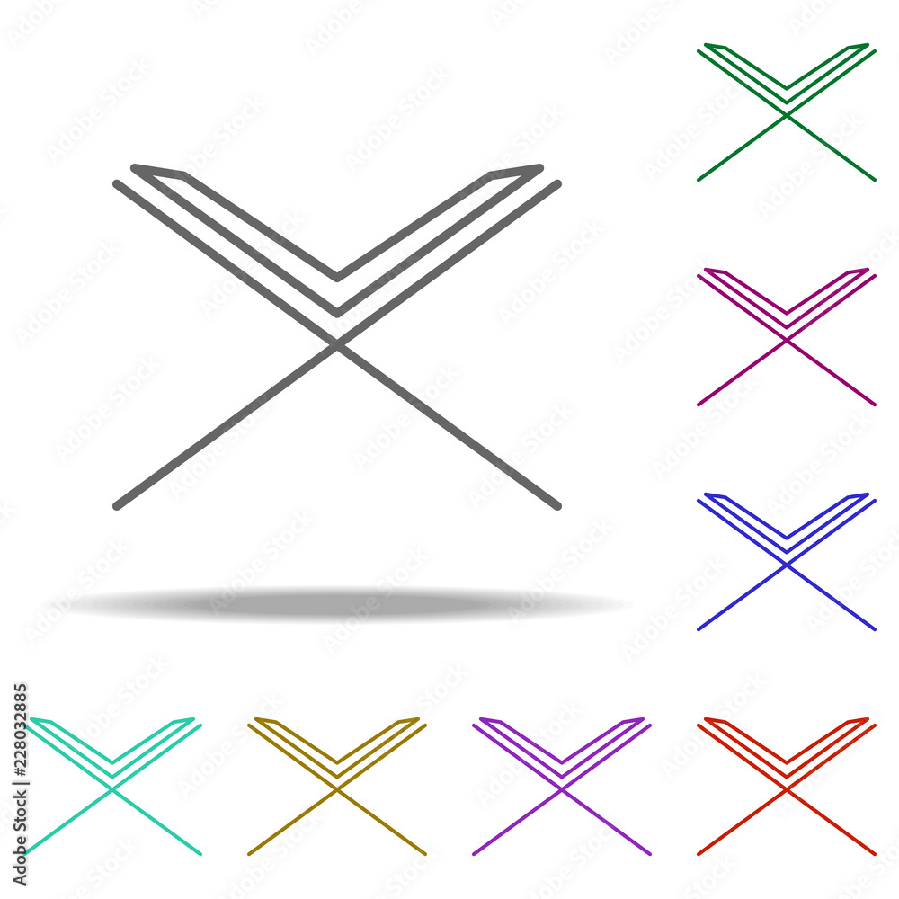 Poster koran outline icon. elements of religion in multi color style icons. simple icon for websites, web d