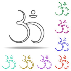 Fototapeta na wymiar hinduizm outline icon. Elements of religion in multi color style icons. Simple icon for websites, web design, mobile app, info graphics