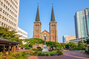 Fototapeta na wymiar Our Lady of Lourdes Cathedral, Daegu, South Korea