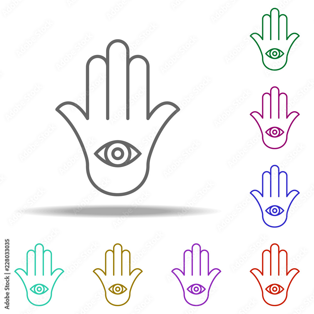 Poster jainism outline icon. elements of religion in multi color style icons. simple icon for websites, web