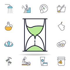 Fototapeta premium hourglass outline icon. spa icons universal set for web and mobile