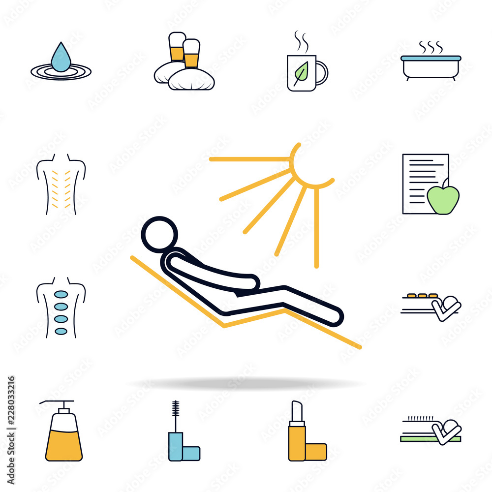 Poster tan outline icon. spa icons universal set for web and mobile