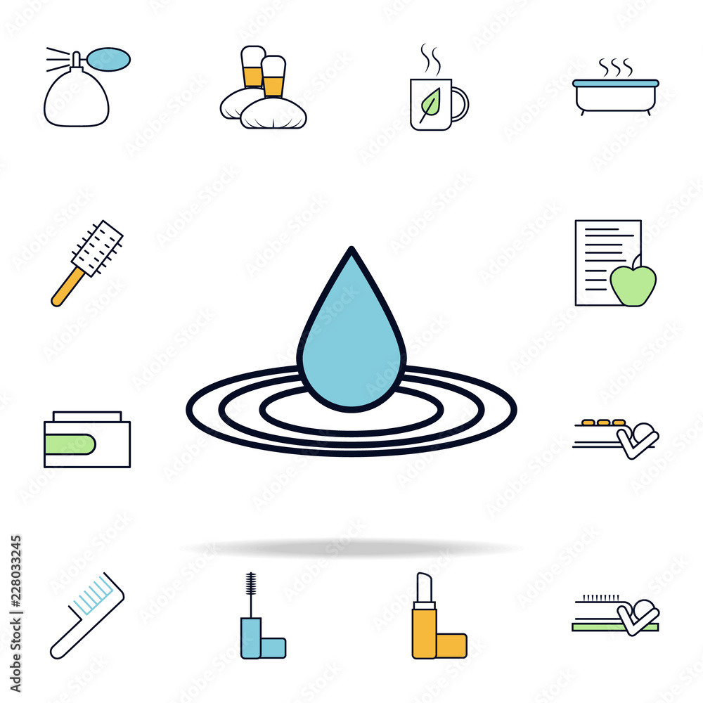 Poster a drop outline icon. spa icons universal set for web and mobile