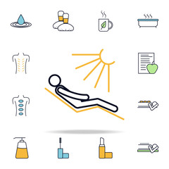 tan outline icon. spa icons universal set for web and mobile