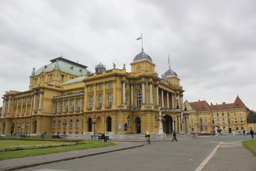 ZAGREB, CROATIA- AUGUST 26, 2014: Croatian National Theater in Zagreb