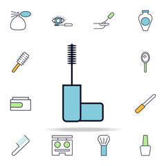 mascara for eyes outline icon. spa icons universal set for web and mobile