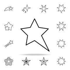 elongated star line icon. Web icons universal set for web and mobile