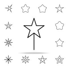 Obraz premium star on a stick line icon. Web icons universal set for web and mobile