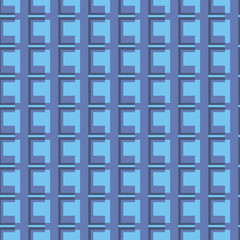 Fototapeta premium Blue seamless geometric pattern with different combinations of squares and rectangles. Traditional tile style