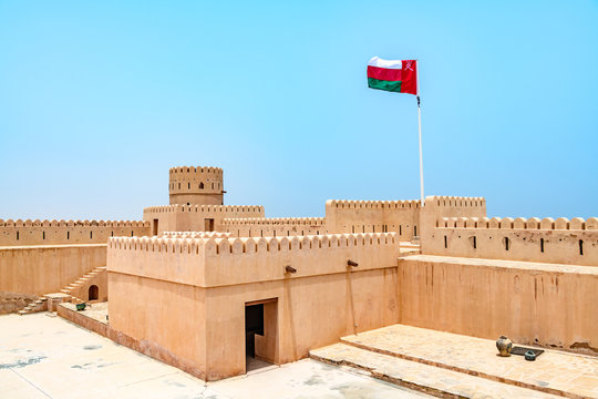 Sunaysilah Fort in Sur, Oman. It is located about 150 km southeast of the Omani capital Muscat.