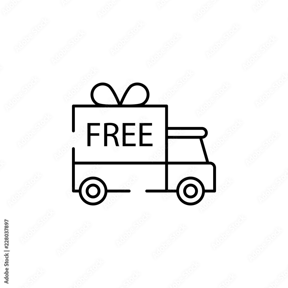 Poster free delivery icon. element of cyber monday icon for mobile concept and web apps. thin line free del