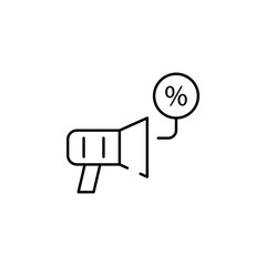 announcement discount icon. Element of cyber monday icon for mobile concept and web apps. Thin line announcement discount icon can be used for web and mobile