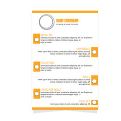 Cv resume designt template vector