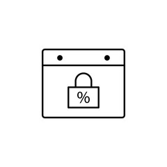 cyber Monday in browser icon. Element of cyber monday icon for mobile concept and web apps. Thin line cyber Monday in browser icon can be used for web and mobile