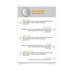 Cv resume designt template vector