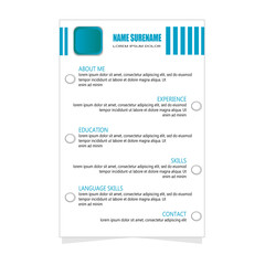 Cv resume designt template vector
