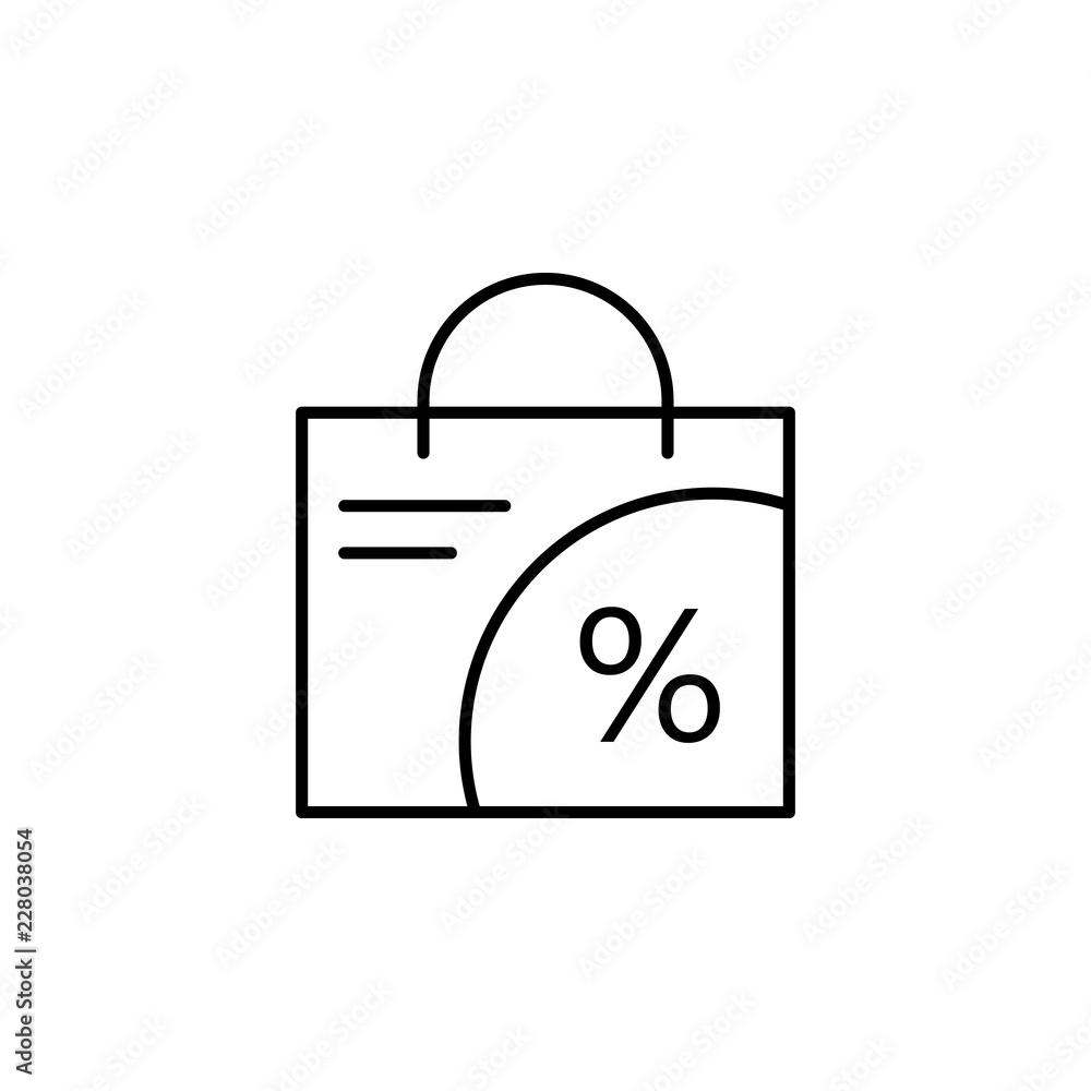 Poster shopping discount icon. element of cyber monday icon for mobile concept and web apps. thin line shop