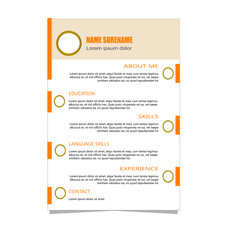 Cv resume designt template vector