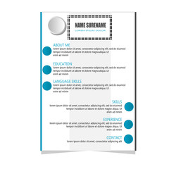 Cv resume designt template vector