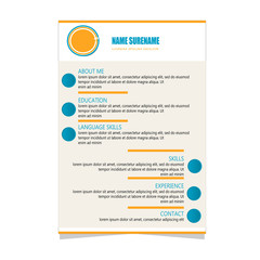 Cv resume designt template vector