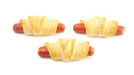 Pigs in the Blank Isolated on a White Background