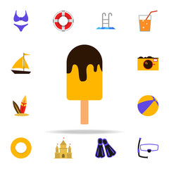 ice cream flat icon. Summer icons universal set for web and mobile