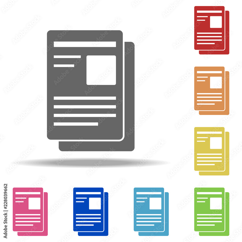 Aufkleber documentation icon. elements of web in multi color style icons. simple icon for websites, web design