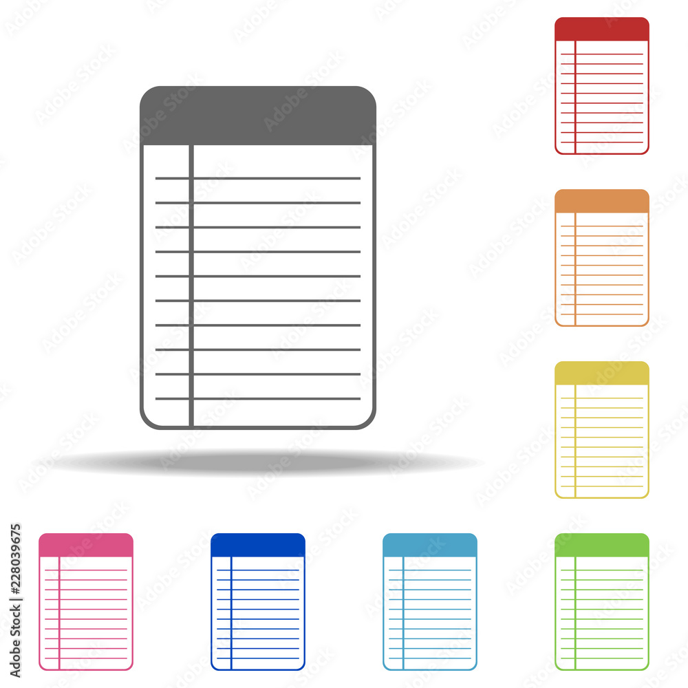 Aufkleber notebook icon. elements of web in multi color style icons. simple icon for websites, web design, mob