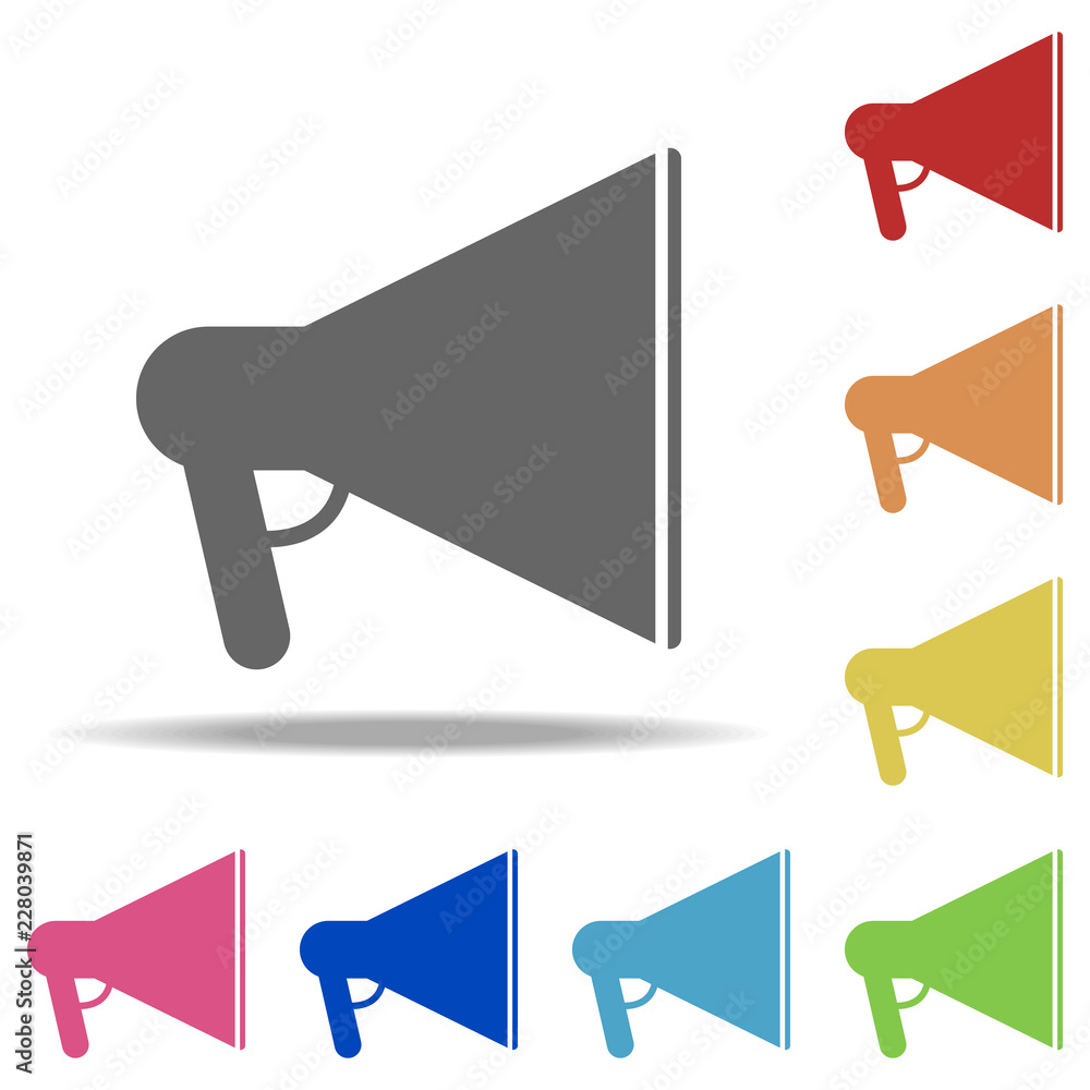 Aufkleber megaphone icon. elements of web in multi color style icons. simple icon for websites, web design, mo