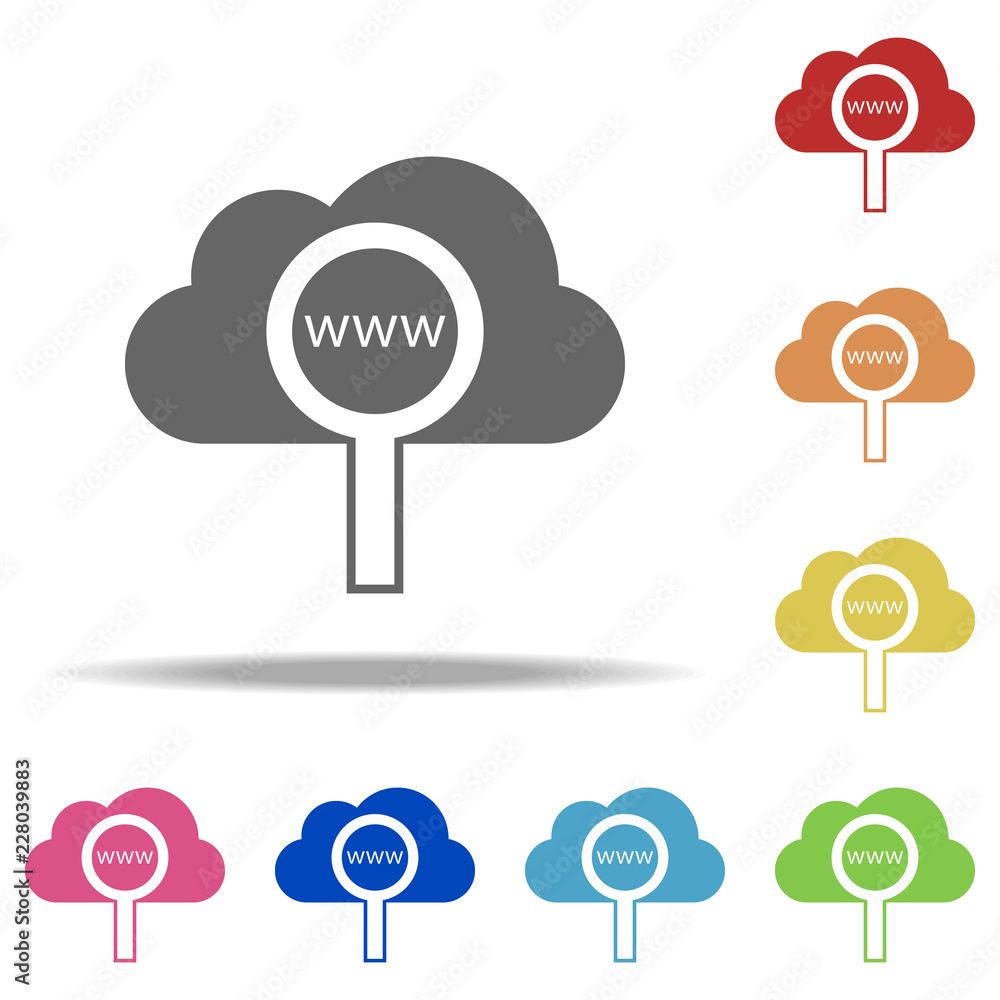 Poster internet cloud icon. elements of web in multi color style icons. simple icon for websites, web desig