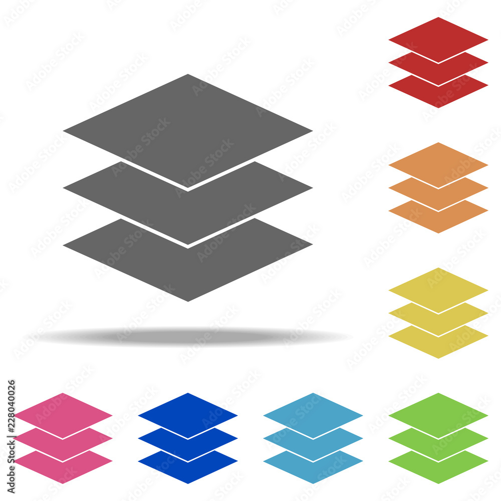 Aufkleber layer icon. elements of web in multi color style icons. simple icon for websites, web design, mobile