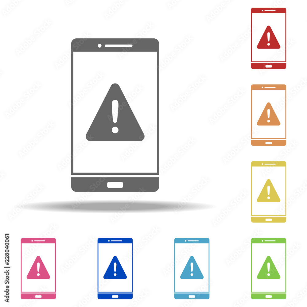 Poster notification in the phone icon. elements of web in multi color style icons. simple icon for websites
