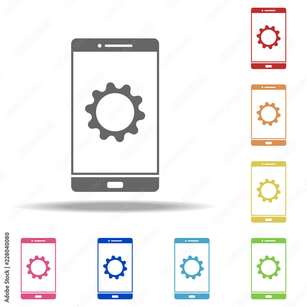 Aufkleber phone setup icon. elements of web in multi color style icons. simple icon for websites, web design, 