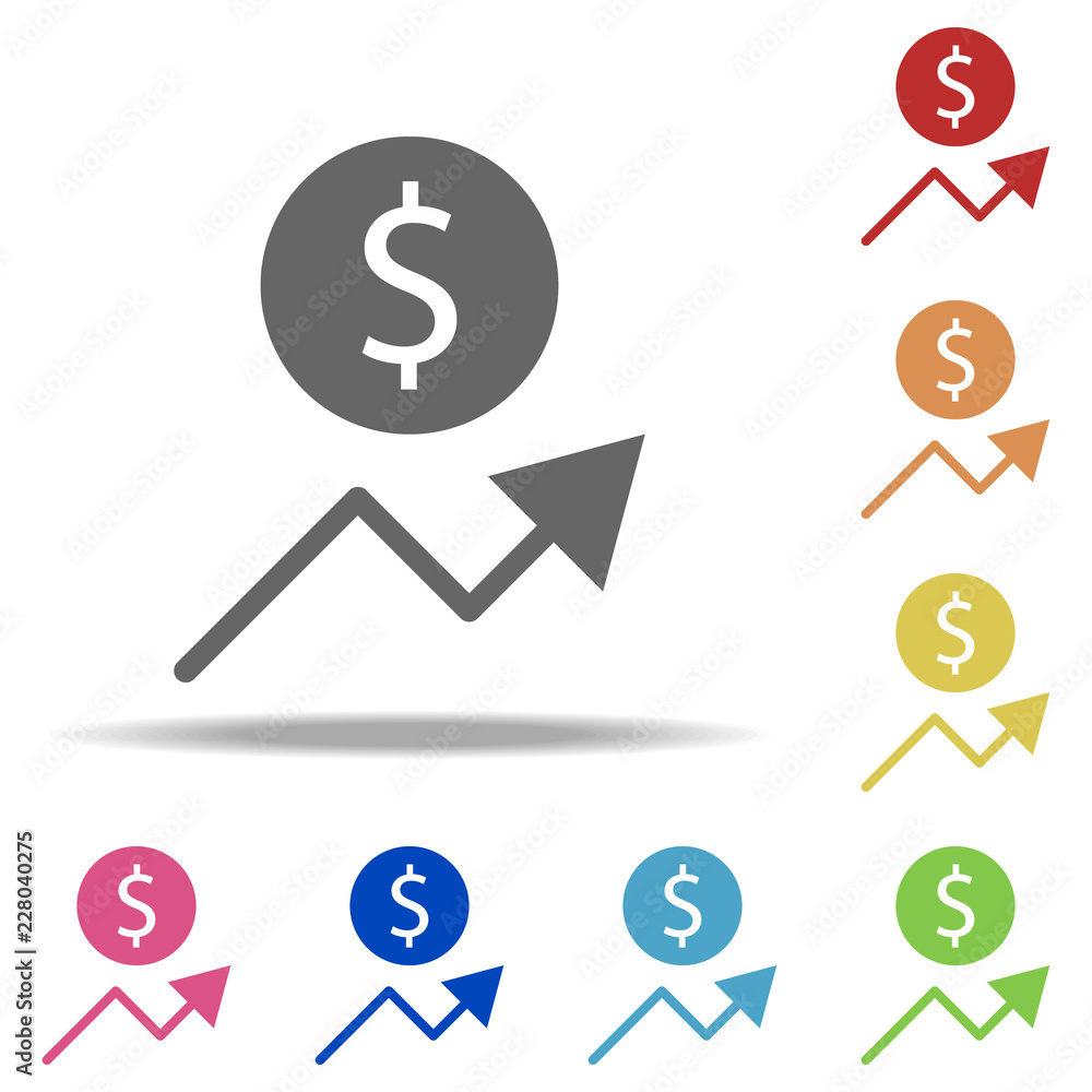 Poster financial uplift icon. elements of web in multi color style icons. simple icon for websites, web des