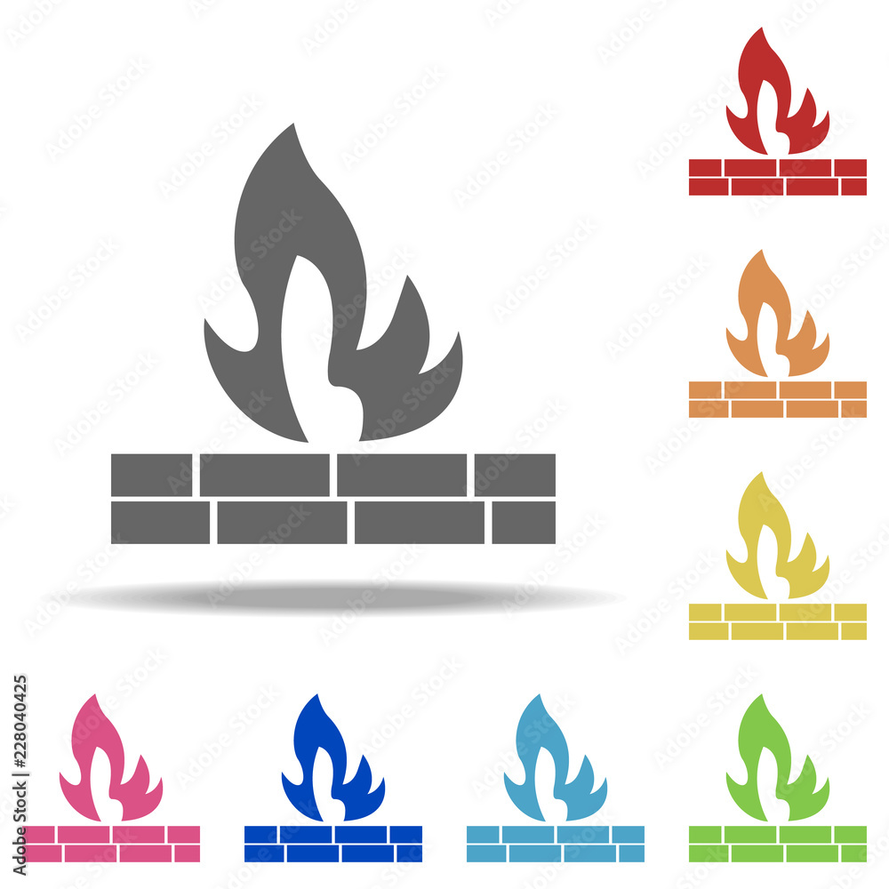 Aufkleber firewall icon. elements of web in multi color style icons. simple icon for websites, web design, mob
