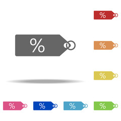 percentage tag icon. Elements of web in multi color style icons. Simple icon for websites, web design, mobile app, info graphics