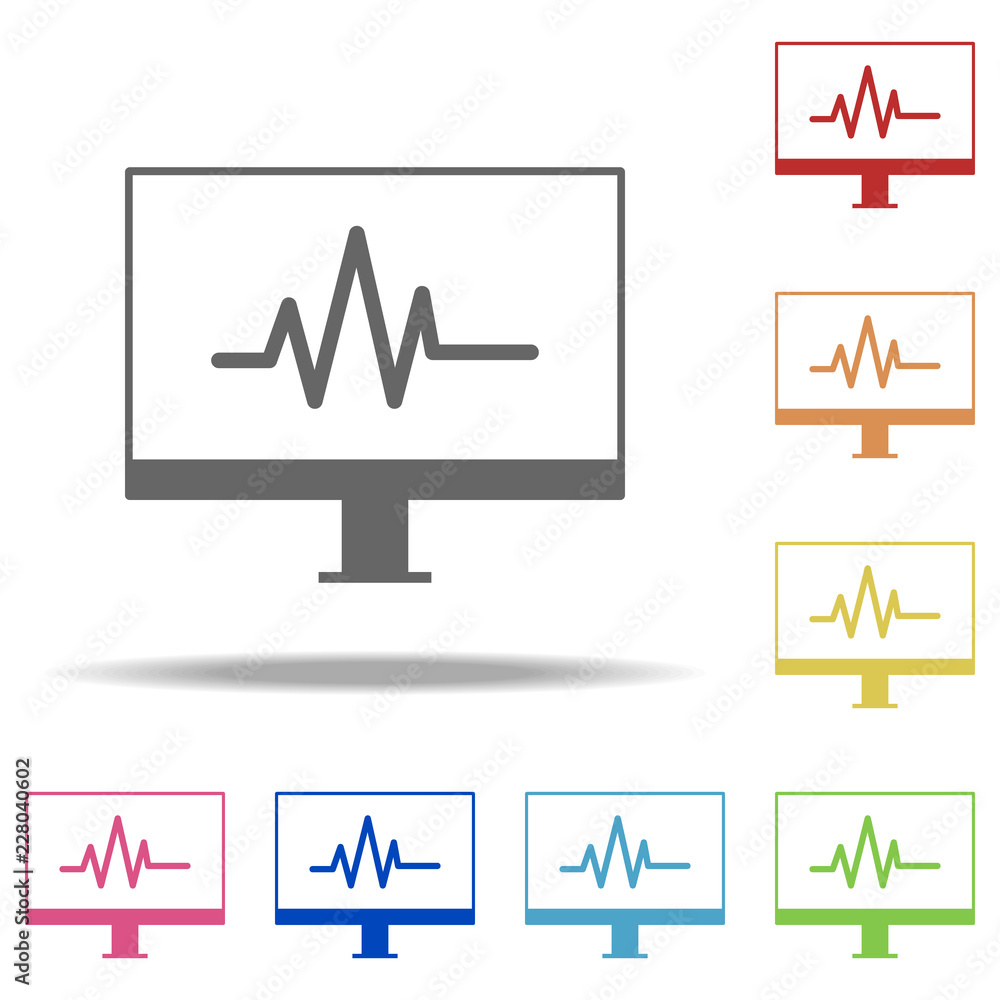 Aufkleber computer diagnostics icon. elements of web in multi color style icons. simple icon for websites, web