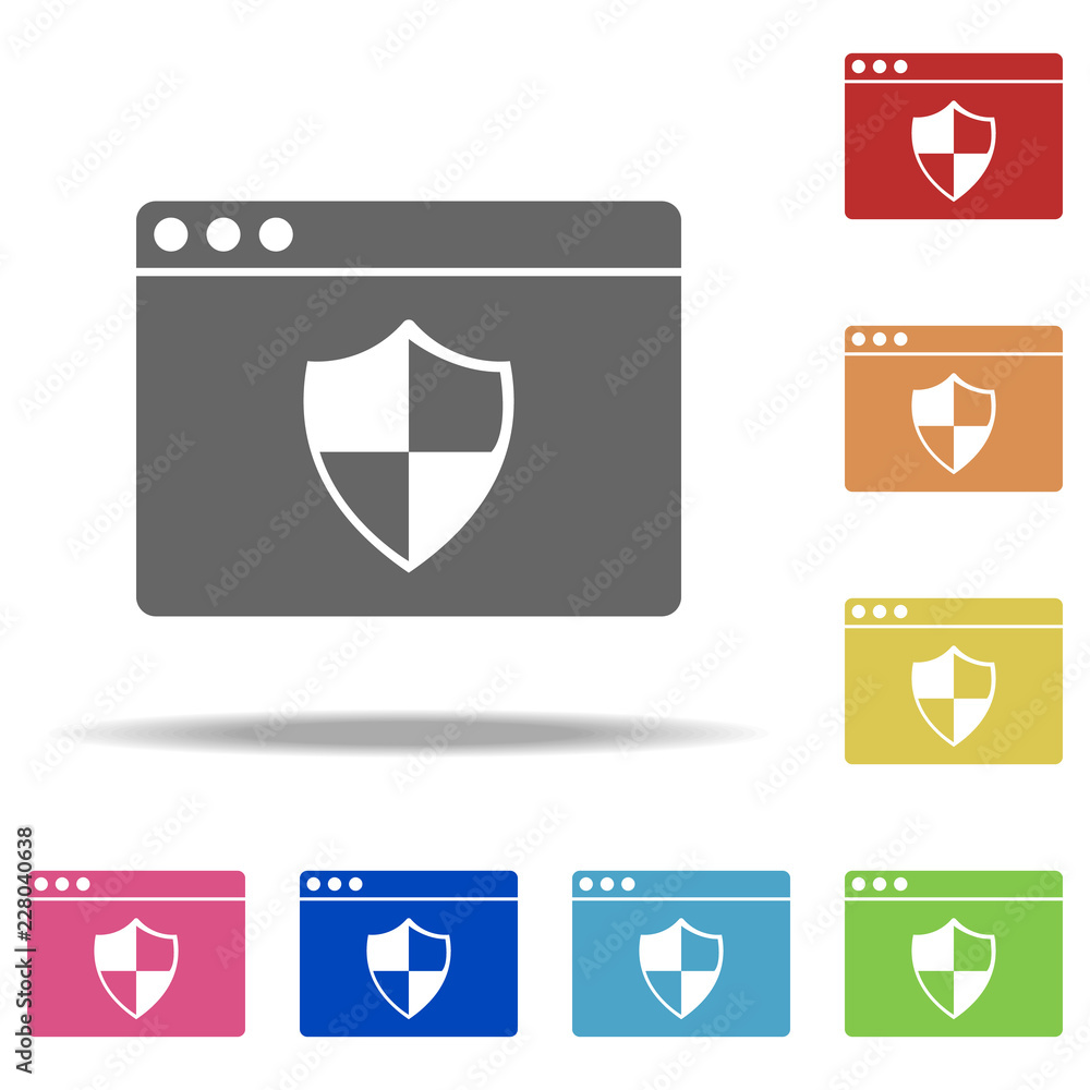Poster protection browser icon. elements of web in multi color style icons. simple icon for websites, web d