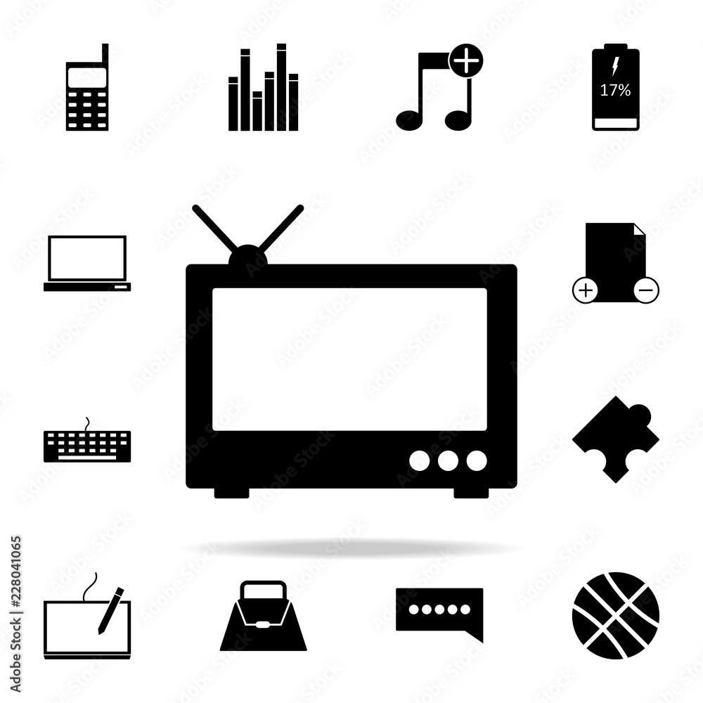 Aufkleber old tv icon. web icons universal set for web and mobile
