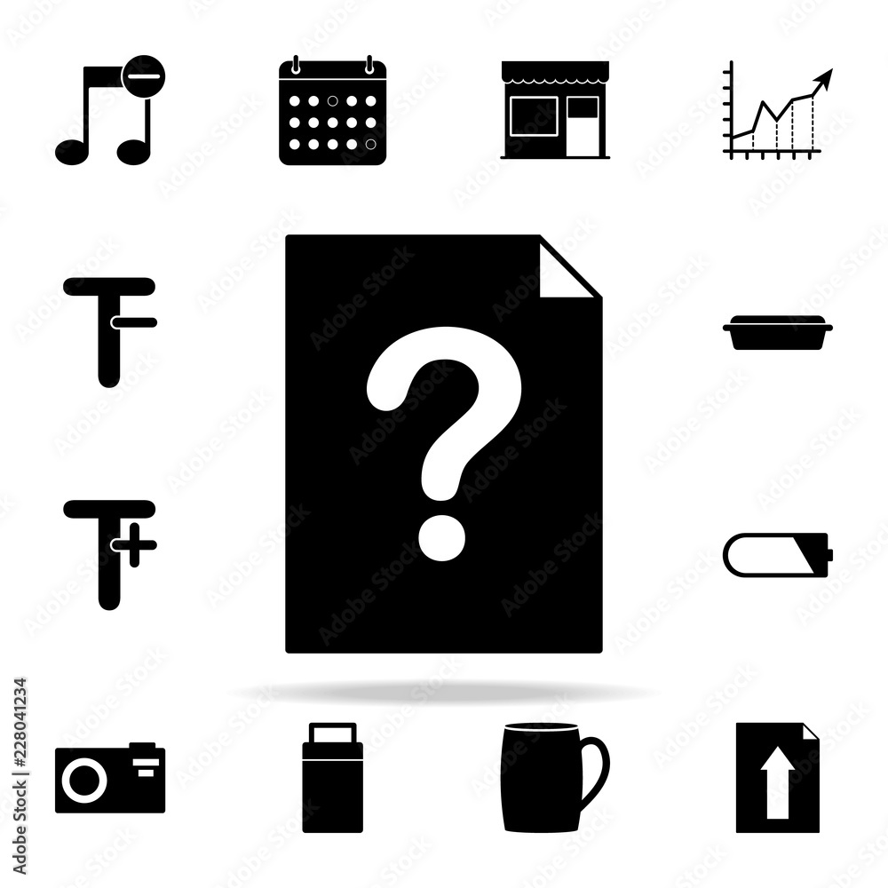 Aufkleber unknown document icon. web icons universal set for web and mobile