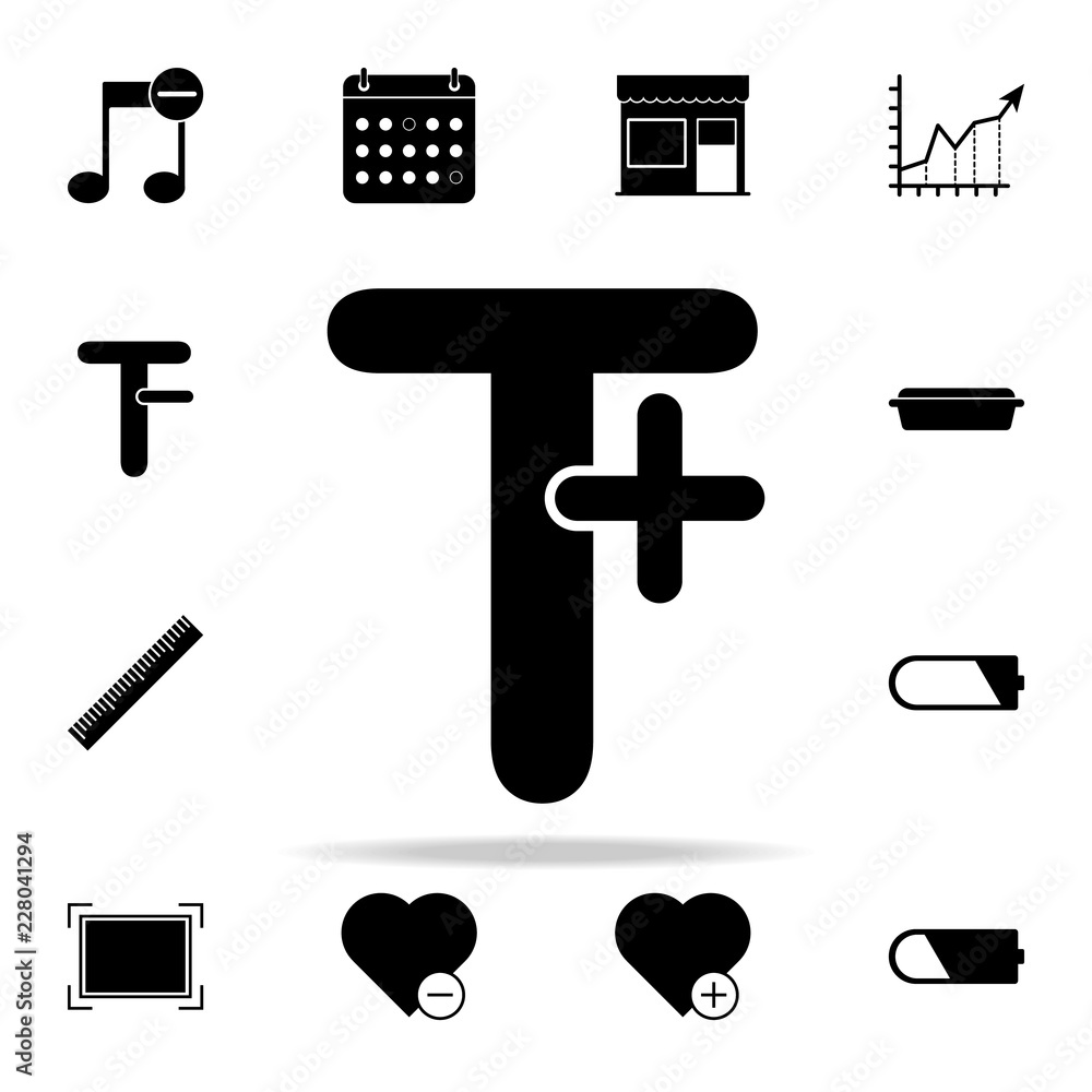 Aufkleber increase font icon. web icons universal set for web and mobile