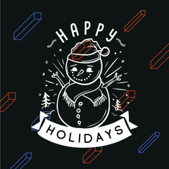 Merry Christmas typography.