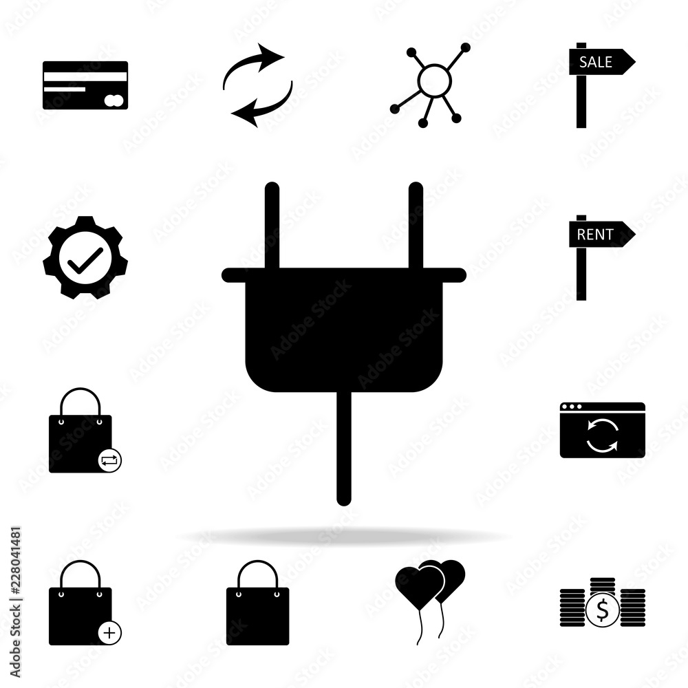 Poster electrical plug icon. web icons universal set for web and mobile