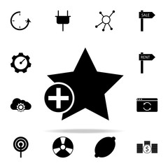 plus star icon. web icons universal set for web and mobile