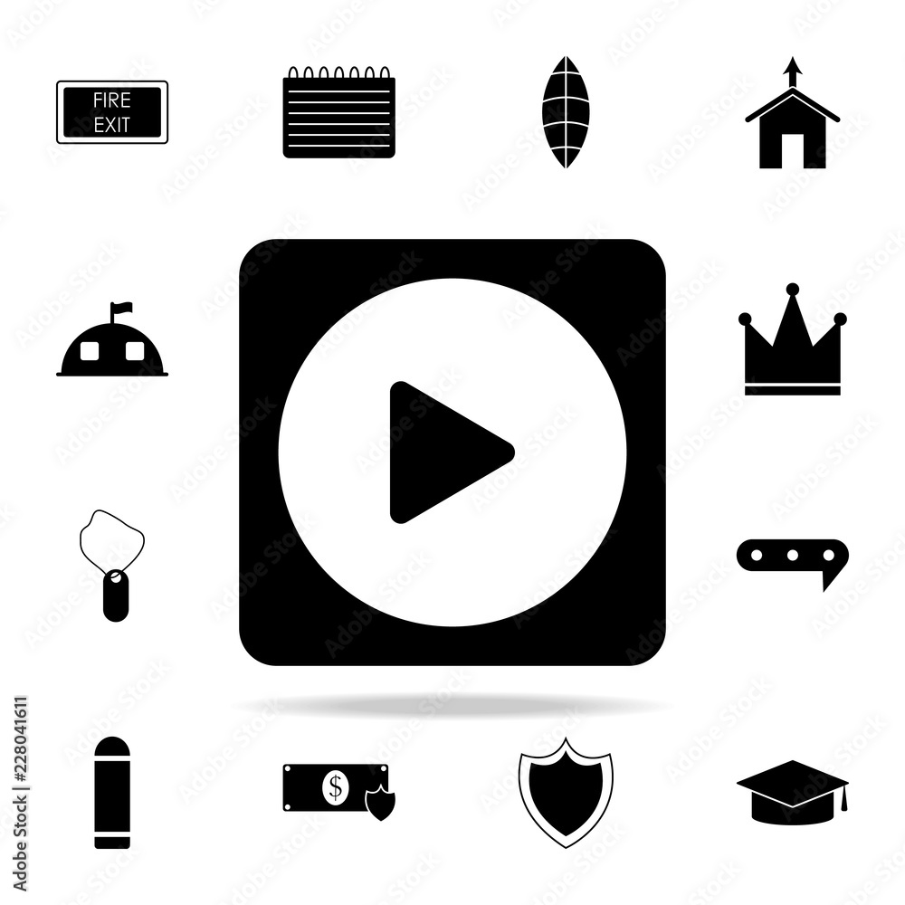 Poster play sign icon. web icons universal set for web and mobile