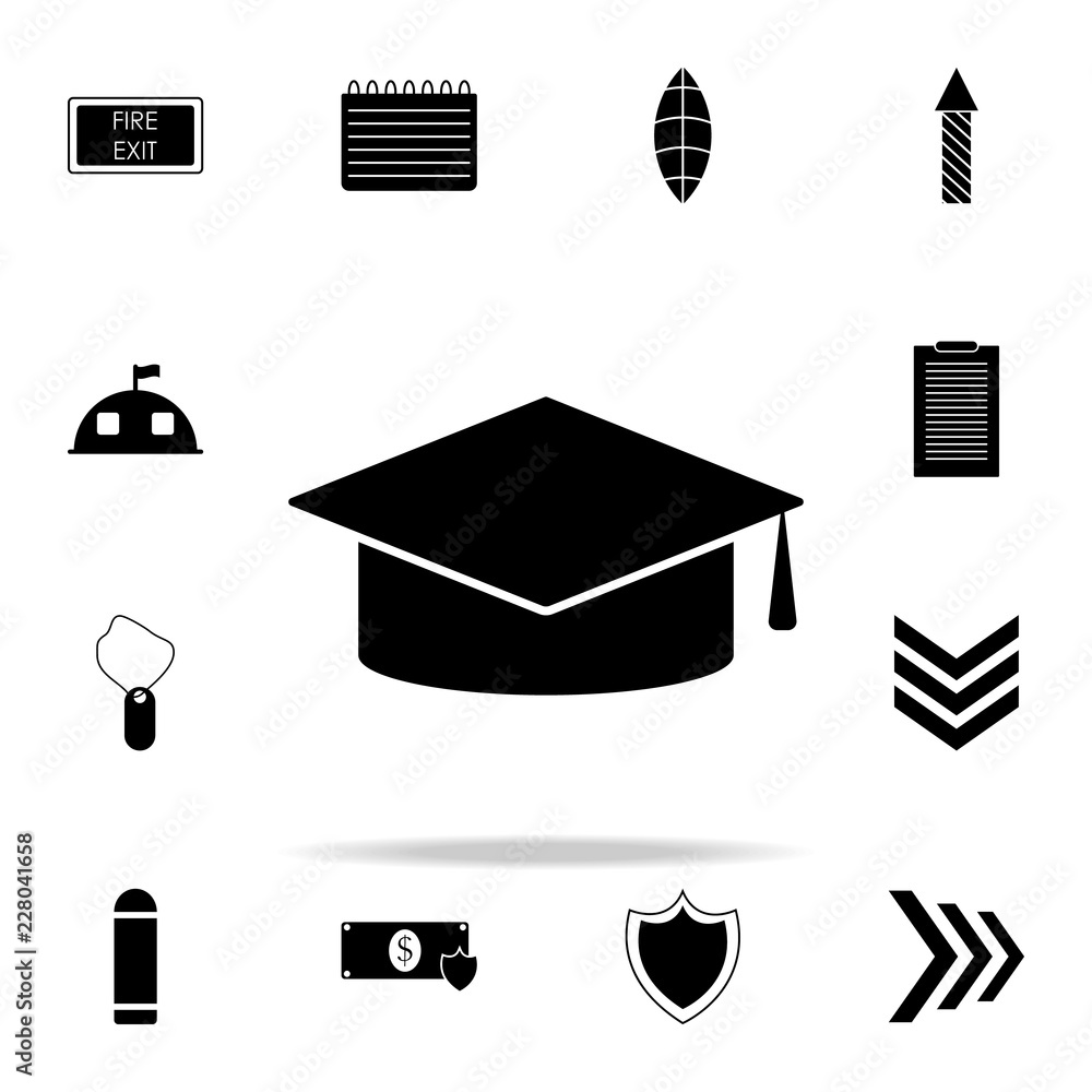 Poster graduate cap icon. web icons universal set for web and mobile