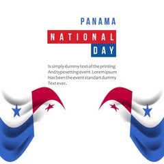 Obraz premium Panama National Day Vector Template Design Illustration