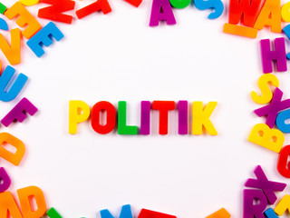 POLITIK in Buchstaben