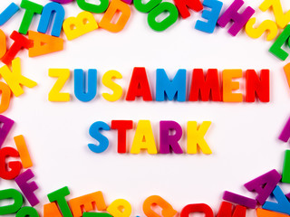 Fototapeta premium RAZEM MOCNI w literach